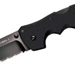 Cold Steel Recon 1 Series Tactical Folding Knife with Tri-Ad Lock and Pocket Clip – Made with Premium CPM-S35VN Steel, Tanto Half Serrated