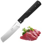 Risuning 440A Stainless Steel Blade Japanese Kitchen Chef Folding Pocket Knife for Outdoor Camping Cooking