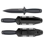 Cold Steel Drop Forged Boot 5″ 52100 High-Carbon Steel Spear Point Fixed Blade EDC Concealed Carry Tactical Outdoor Hunting Knife, 4″ Ergonomic Handle, Resistant Secure-Ex Sheath