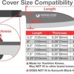 Yoshihiro Natural Magnolia Wooden Saya Cover for Deba (6.5 inch (165mm))