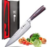 Orblue Chef Knife, 8-Inch High Carbon Stainless Steel Kitchen Chef’s Knife for Cutting, Chopping, Dicing, Slicing & Mincing – Professional Cooking Knife with Ergonomic Handle & Sharp Blade
