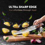 SCOLE® Chef Knife Ultra Sharp Kitchen Knife Set 7-Piece, Premium German 1.4116 Stainless Steel Chefs Knife Set, Ergonomic Handle Professional Knives Set for Kitchen with Gift Box
