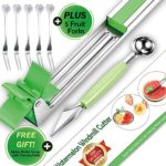Watermelon Windmill Cutter Slicer- Stainless Steel Melon Cuber Cutting Tool for Cantaloupe,Super Easy/Fast Watermelon Knife,Perfect For Cutting Fruit Cubes,Must-Have Kitchen Gadget