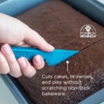 Fox Run Bakeware Buddy Knife, food grade safe plastic kitchen knife,1 x 8 x 0.5, Blue, 4-Inch Blade