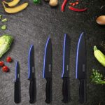 Homaker Knife Set, Black Kitchen Knife Set with High Carbon Stainless Steel Ultra Sharp Chef Knives Set, Bread Knife, Boning Knife, Paring Knife