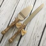 Rustic Wedding Cake Serving Set with Sunflower, Wedding Cake Knife and Server Set, Custom Wedding Gift Party Supplies