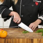 Cutlery-Pro Chef Knife | Premium German Steel Blade | Sturdy Curved Blade | Cat Cora Approved | Soft-Grip Handle | Versatile for Chopping, Mincing & Slicing – 8-Inch Blade