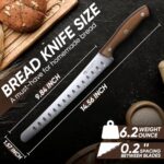 Purple Dragon Bread Knife for Homemade Bread, Serrated Knife, German High Carbon Steel Slicing for Sourdough, Cake and Fruits, Gift Box, Anniversary Idea Gift – Rounded