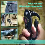 Multitool Carabiner Knife, Pocket Knife for Men with Bottle Opener, Window Breaker and Screwdriver, Tactical Survival EDC Gear for Hiking, Camping, Fathers Day Dad Gifts