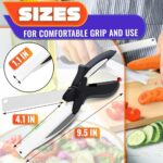Kitchen Scissors for Food – 2-in-1 Cutting Board Scissors & Tomato Knife with Locking Mechanism & Stainless Steel Blades – Multifunctional Kitchen Shears for Effortless Chopping