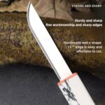 RLRY Forged Blades Knife Set, Camping Knives, Stainless Steel Ultra Sharp Pocket Chef Knife Perfect for Cutting Meat, Vegetables (Cloud ink 2 in 1)
