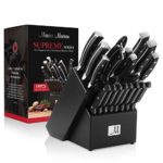 19-Piece Premium Kitchen Knife Set With Wooden Block | Master Maison German Stainless Steel Cutlery With Knife Sharpener & 8 Steak Knives