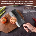TAN REN Meat Cleaver,8 Inch Cleaver Knife for Meat Cutting Chinese Cleaver Knife Heavy Duty Bone Chopper High Carbon Steel Butcher Knife for Home Kitchen Gifts Idea(Knife Weight:540g)