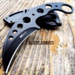 7″ TACTICAL COMBAT Karambit Claw FIXED BLADE KNIFE Army Hawkbill w/ SHEATH BLACK